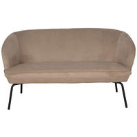 KÜCHENSOFA  - Taupe/Schwarz, MODERN, Textil/Metall (148/77/73cm) - P & B