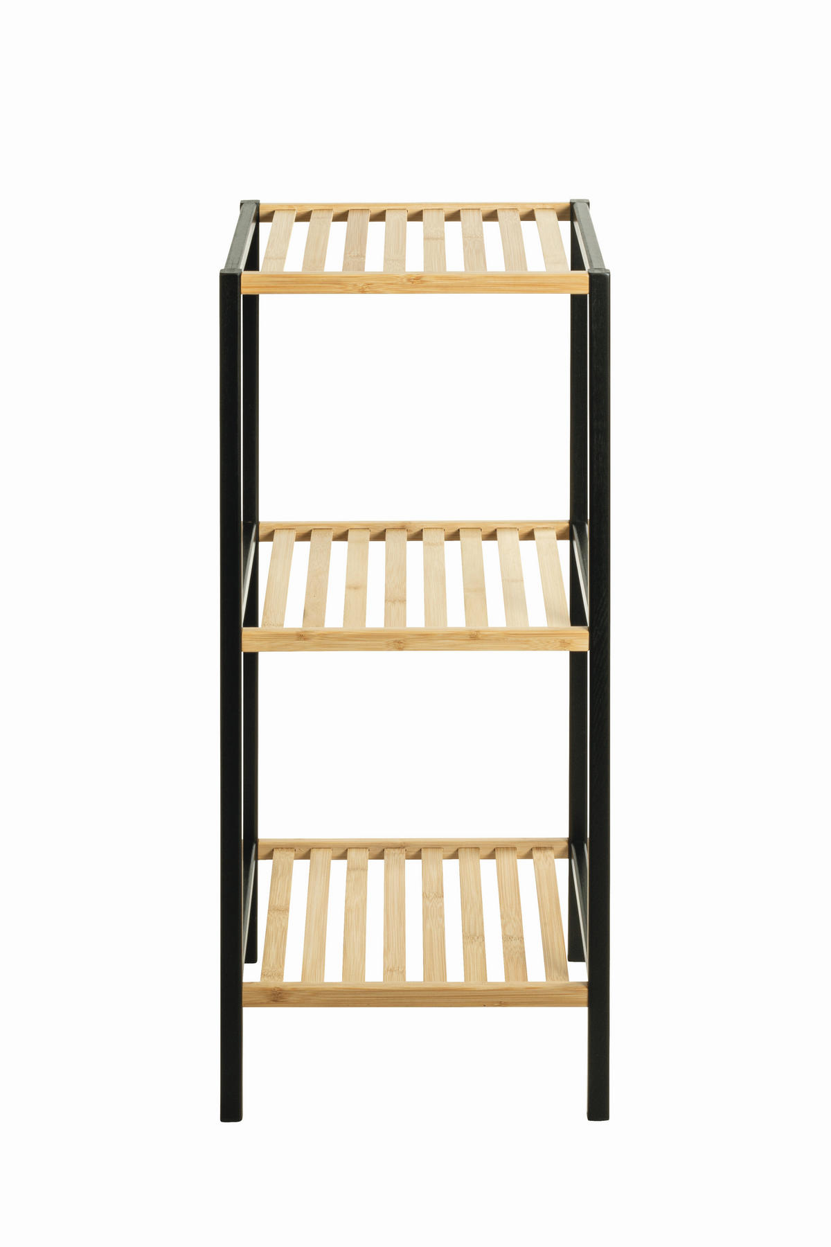 REGAL Bambus Hartholz Naturfarben, Schwarz  - Schwarz/Naturfarben, Design, Holz (35/81/35cm)
