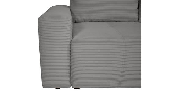 ECKSOFA inkl. Funktion Grau Cord  - Schwarz/Grau, Design, Kunststoff/Textil (248/146cm) - Xora