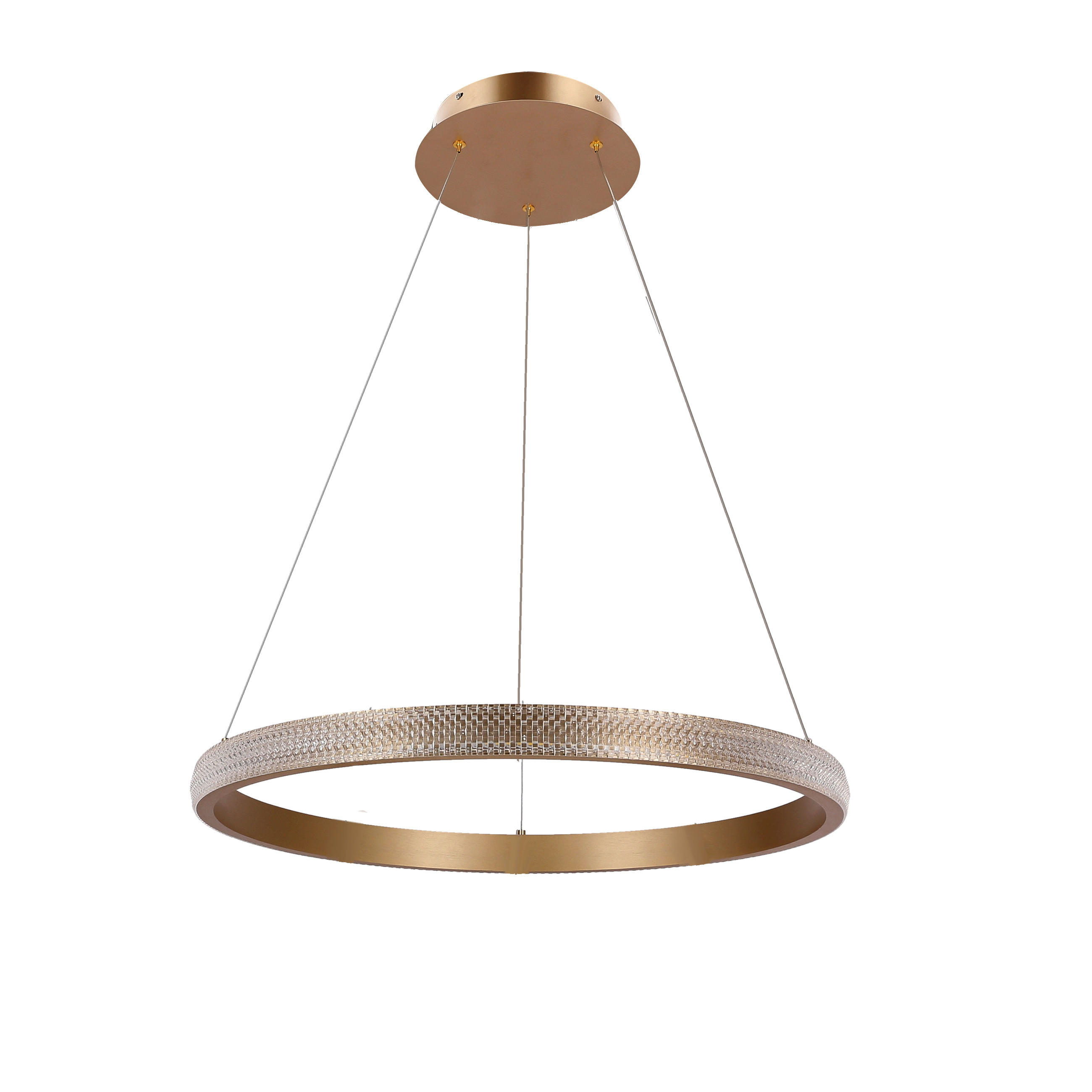 LED-HÄNGLAMPA Hashim 60/60/115 cm  - guldfärgad, Design, metall (60/60/115cm)