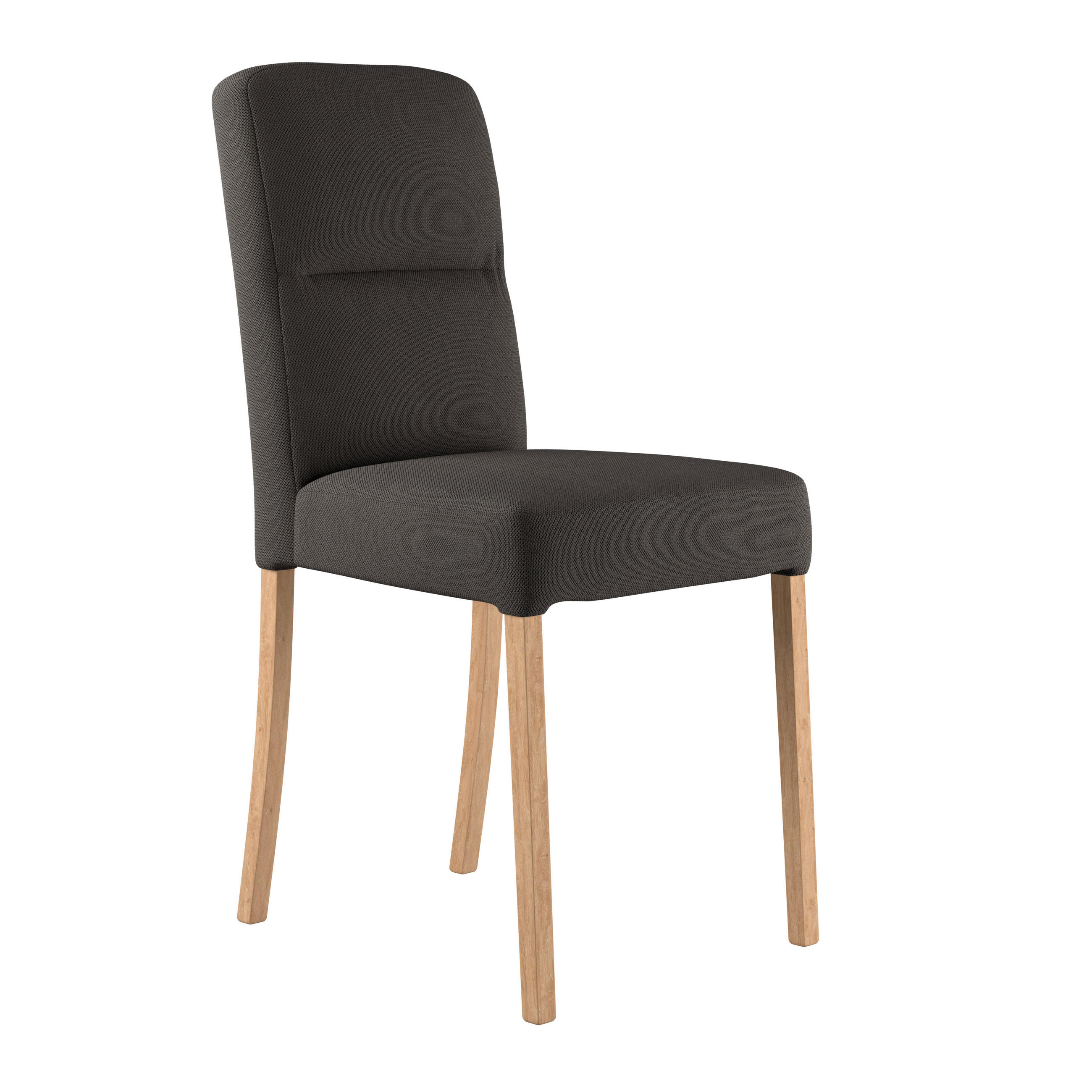 STUHL - Eichefarben/Anthrazit, KONVENTIONELL, Holz/Textil (43/91/58cm) - Livetastic