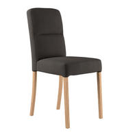 STUHL - Eichefarben/Anthrazit, KONVENTIONELL, Holz/Textil (43/91/58cm) - Livetastic