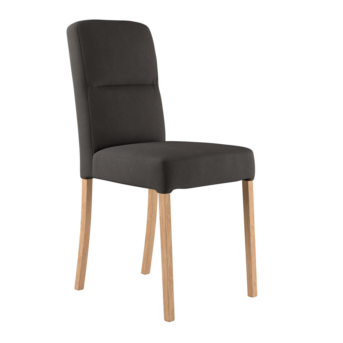 STUHL - Eichefarben/Anthrazit, KONVENTIONELL, Holz/Textil (43/91/58cm) - Livetastic