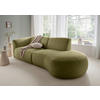 ECKSOFA in Mikrofaser Grün  - Schwarz/Grün, Modern, Kunststoff/Textil (238/107cm) - Livetastic
