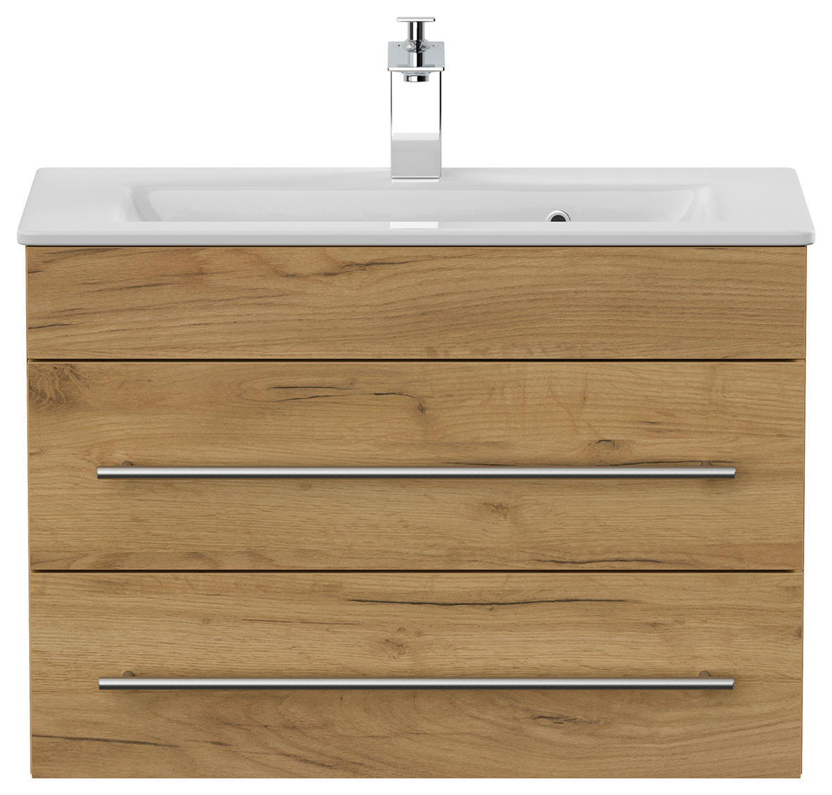 BADEZIMMER  in 70,4 cm  - Eichefarben/Silberfarben, MODERN, Keramik/Holzwerkstoff (70,4cm) - MID.YOU