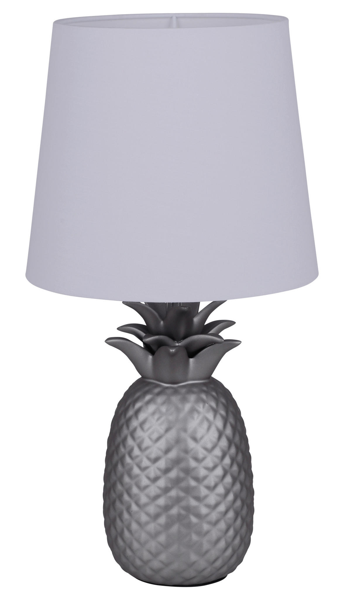 TISCHLEUCHTE 23/45 cm   - Silberfarben/Weiß, Design, Keramik/Textil (23/45cm) - Näve