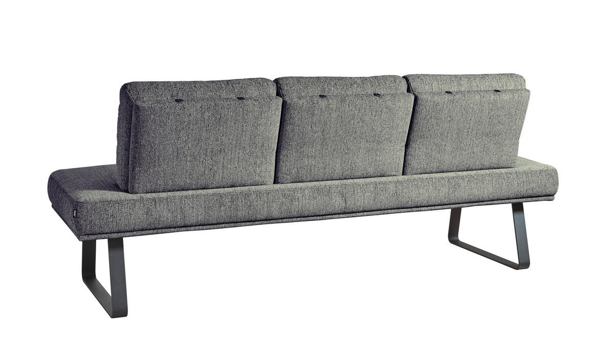 SITZBANK 209/92/78 cm  in Beige  - Beige/Schwarz, Design, Textil/Metall (209/92/78cm) - Dieter Knoll