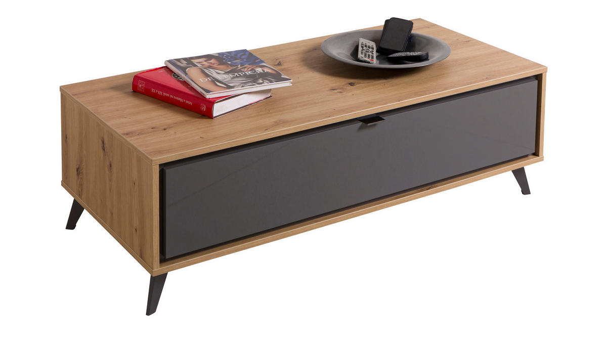 KLUBSKA MIZA, 126/41,2/60 cm  - Moderno, kovina/leseni material (126/41,2/60cm) - Carryhome