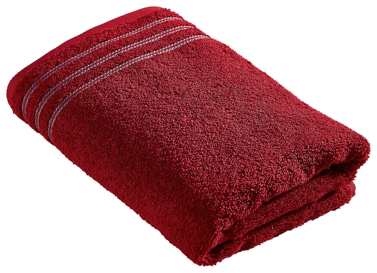 HANDTUCH Grossetto Rot  - Rot, Basics, Textil (50/100cm) - Vossen