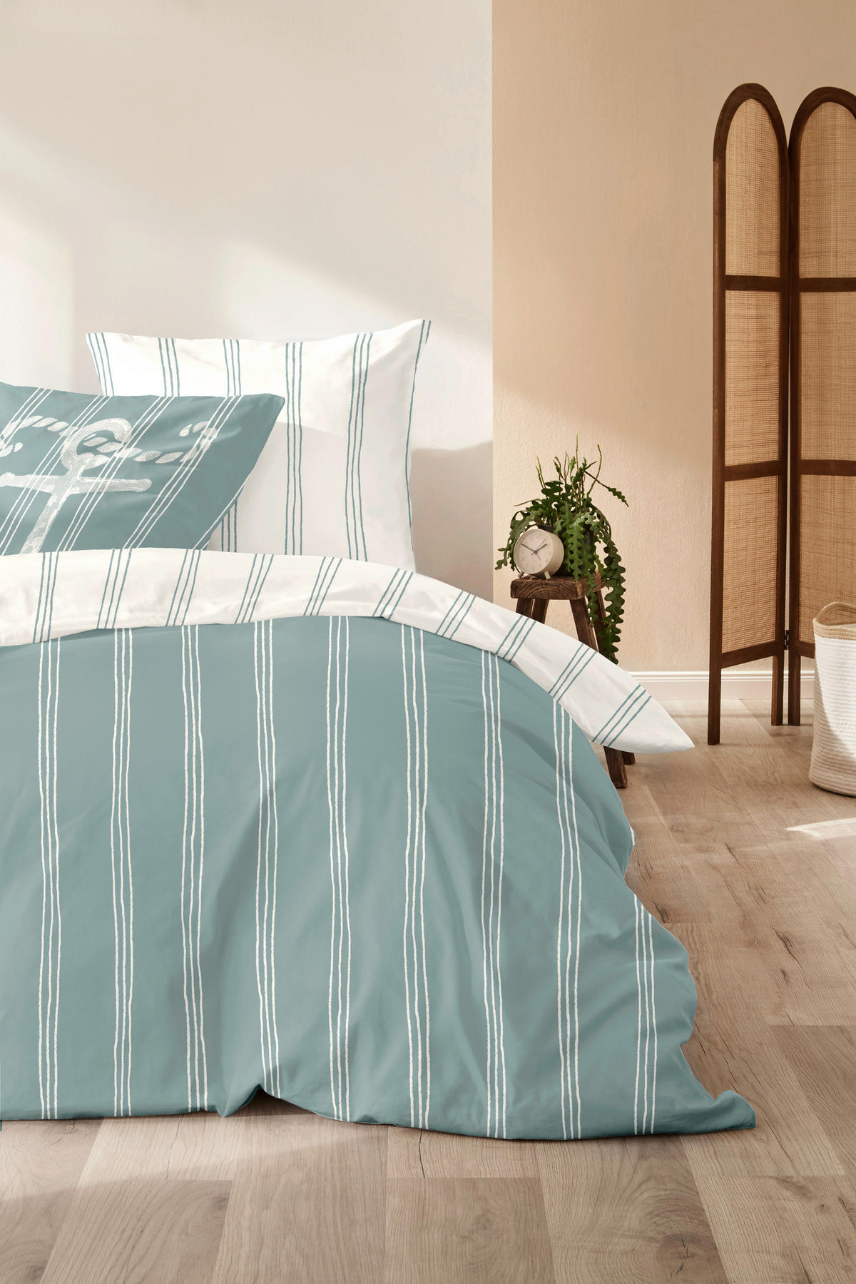 BETTWÄSCHE Renforcé 135/200 cm  - Grün, Basics, Textil (135/200cm)