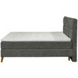 BOXSPRINGBETT 180/200 cm  in Anthrazit  - Eichefarben/Anthrazit, KONVENTIONELL, Holz/Textil (180/200cm) - Carryhome