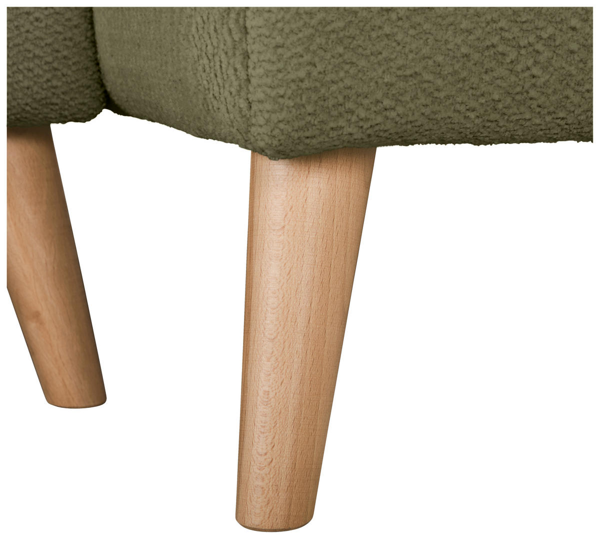 ECKSOFA Olivgrün Webstoff  - Buchefarben/Olivgrün, KONVENTIONELL, Holz/Textil (294/169cm) - Carryhome
