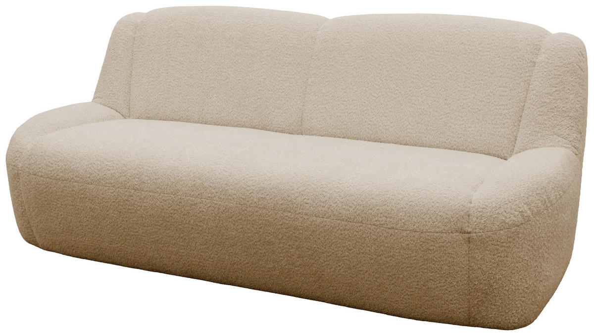 3-SITZER-SOFA 100 034 Chenille Taupe  - Taupe/Creme, MODERN, Kunststoff/Textil (197/82/93cm) - Livetastic
