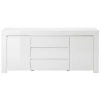 SIDEBOARD  190/84/50 cm 3 Schublade(n)  - Weiß Hochglanz, Design, Holzwerkstoff/Kunststoff (190/84/50cm) - MID.YOU