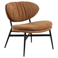 FÅTÖLJ i metall, textil terrakotta  - terrakotta, Design, metall/textil (70/73/76cm) - Best Price
