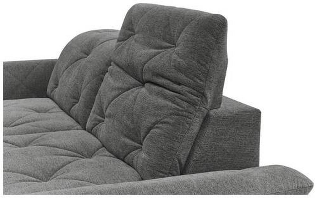 ECKSOFA in Webstoff Anthrazit  - Anthrazit/Schwarz, Design, Textil/Metall (173/244cm) - Moderano