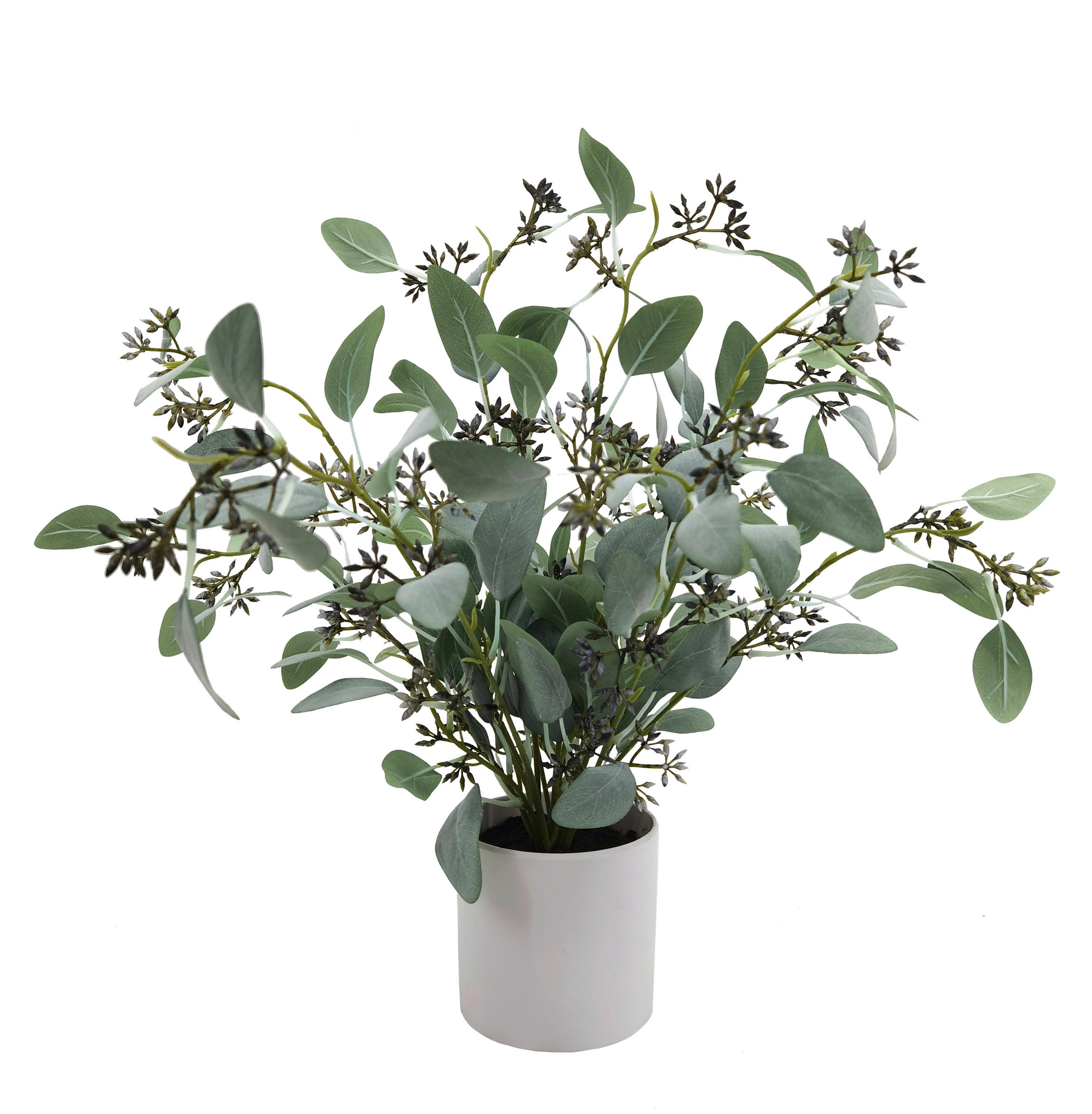 KUNSTPFLANZE 42 cm  - Olivgrün/Hellgrün, Basics, Kunststoff/Textil (42cm) - Ambia Home
