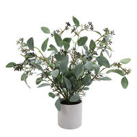 KUNSTPFLANZE 42 cm  - Olivgrün/Hellgrün, Basics, Kunststoff/Textil (42cm) - Ambia Home