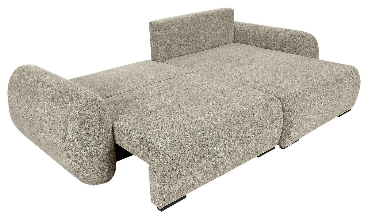 ECKSOFA Mintgrün Flachgewebe Zierkissen, Rückenkissen, Bettkasten, Schlaffunktion, Rücken echt, Liegefläche im Originalstoff  - Schwarz/Mintgrün, KONVENTIONELL, Kunststoff/Textil (250/145cm) - Carryhome