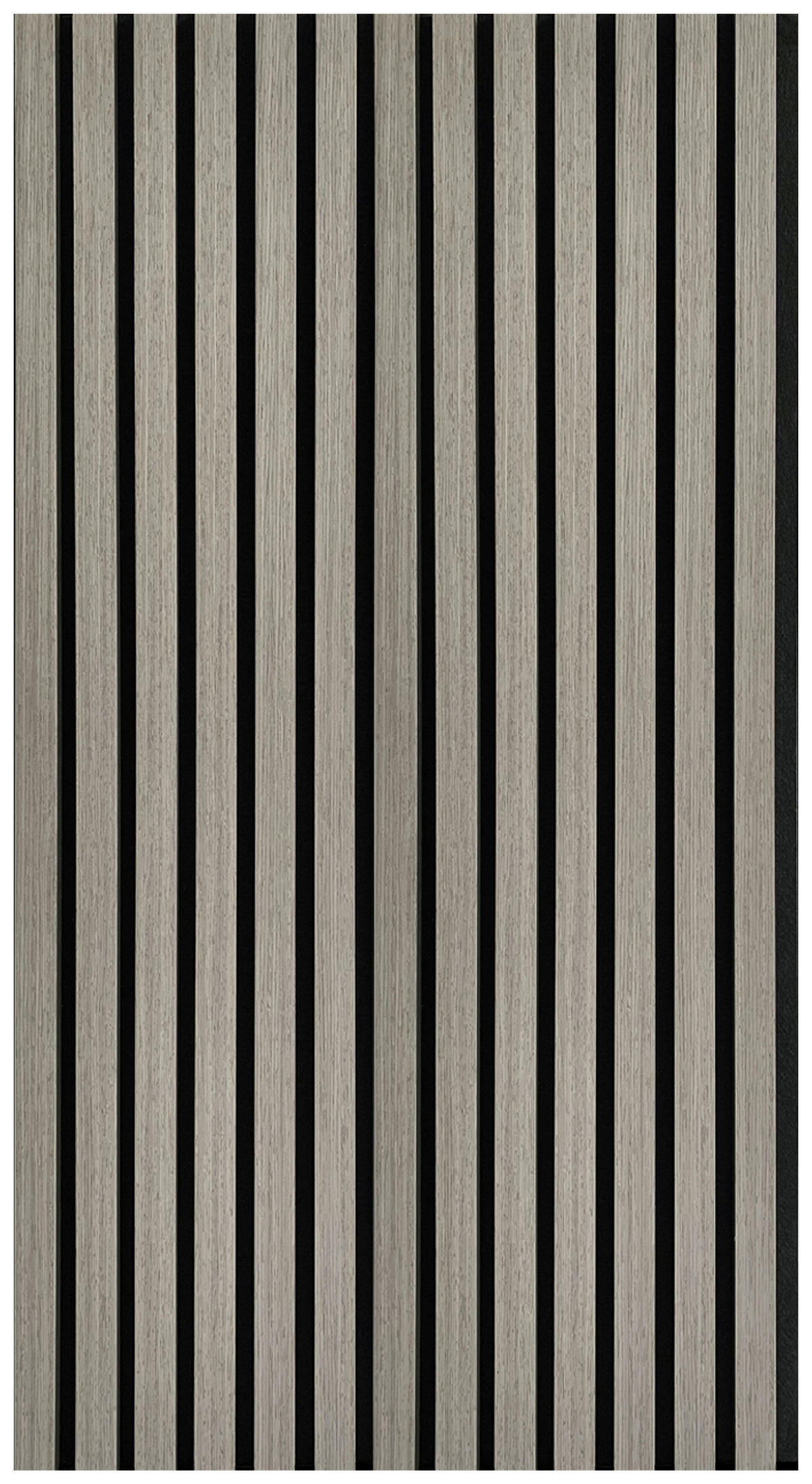 PANNEAU ACOUSTIQUE Echtholz 4 Stück  - Graubraun, Konventionell, Holz/Kunststoff (52/104/2,2cm)