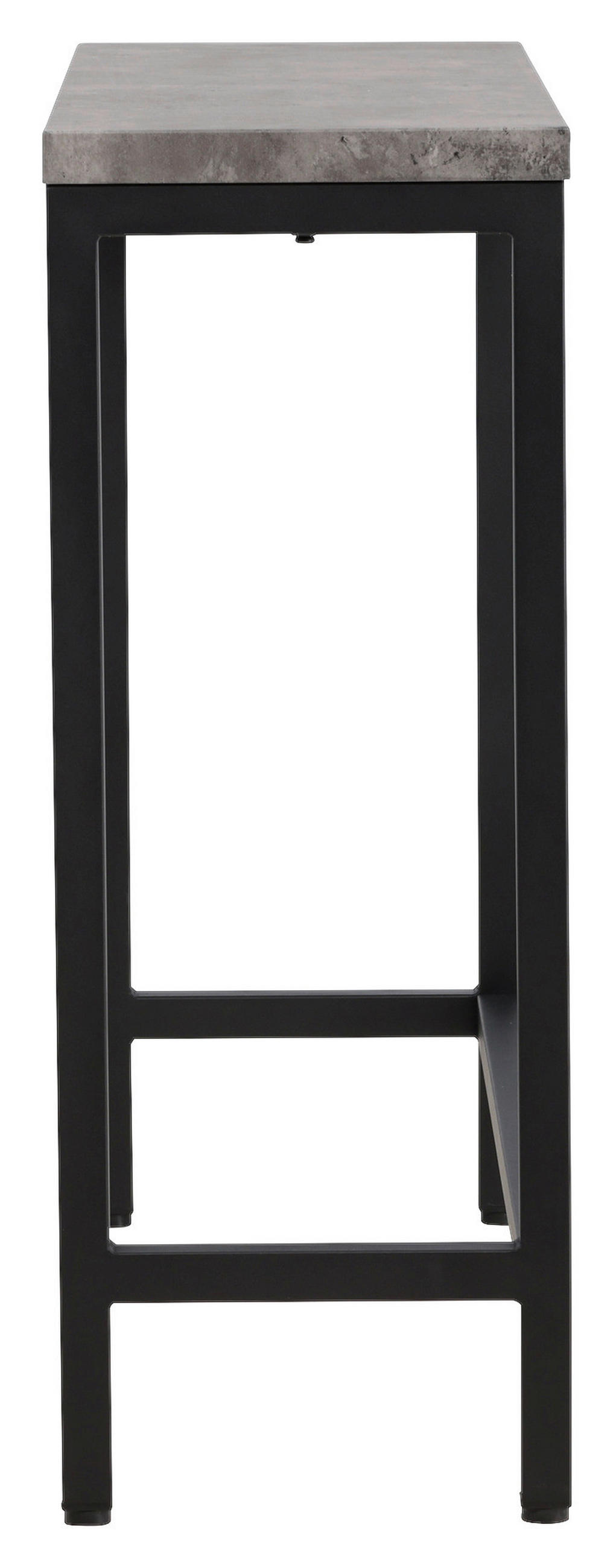 BEISTELLTISCH 110/30/80 cm Schwarz, Grau rechteckig  - Schwarz/Grau, Design, Holzwerkstoff/Metall (110/30/80cm) - Livetastic