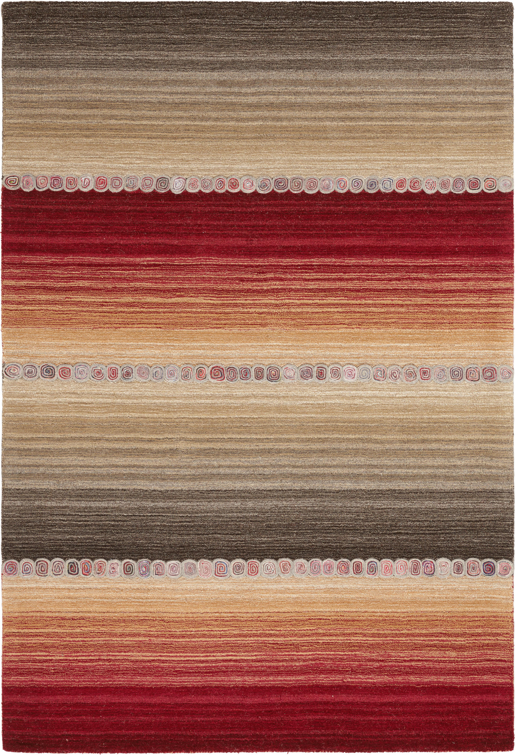 Covor Oriental  Twilight in Red  - roșu/gri, Konventionell, textil (60/90cm) - Cazaris