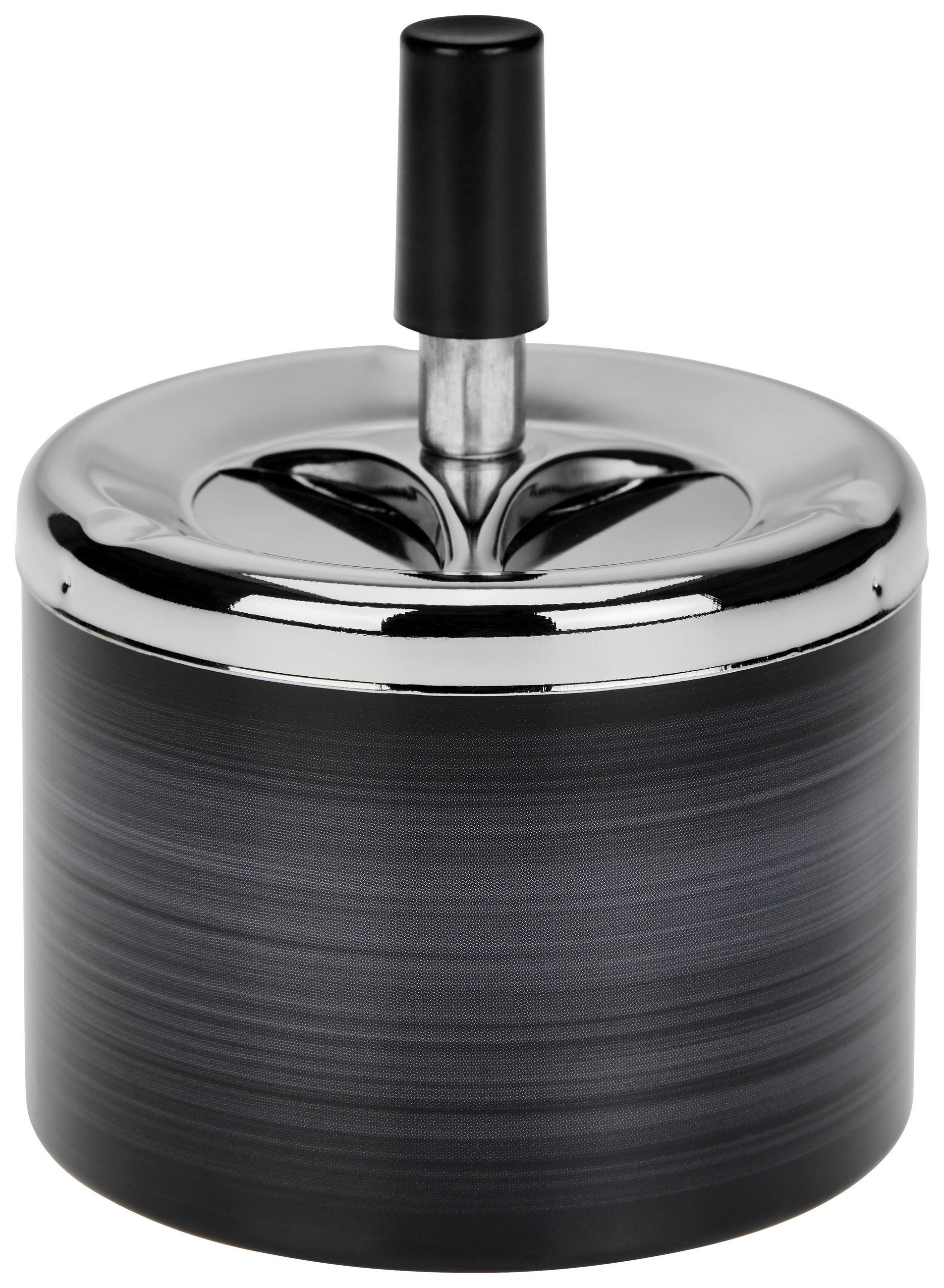 Aschenbecher Edith Metall/ Kunststoff Schwarz Ø 9,5 cm