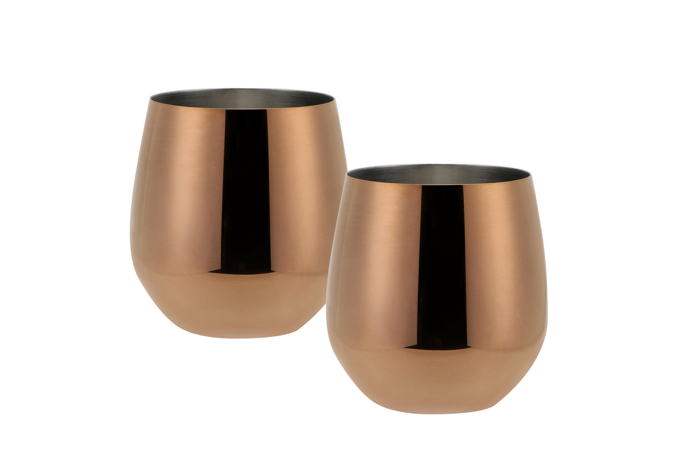 Pahar Pentru Vin 500 ml  - arămiu, Basics, metal (7,5/7,5/9,6cm) - Echtwerk