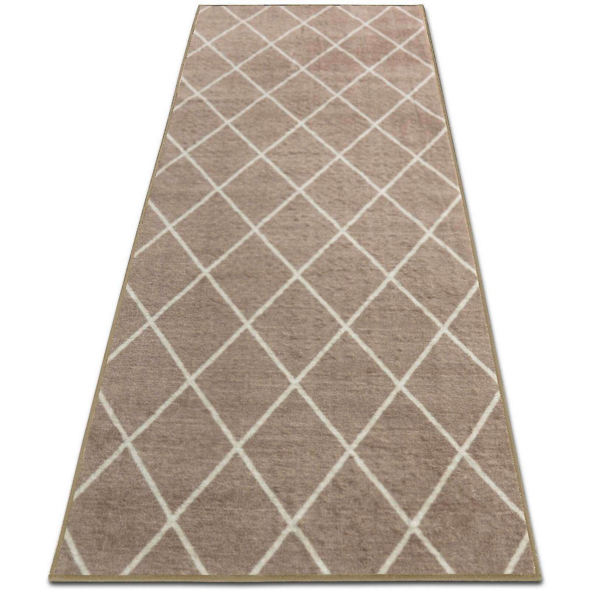 LÄUFER 80/350 cm Cosenza  - Hellbraun/Weiß, Design, Kunststoff/Textil (80/350cm) - Novel