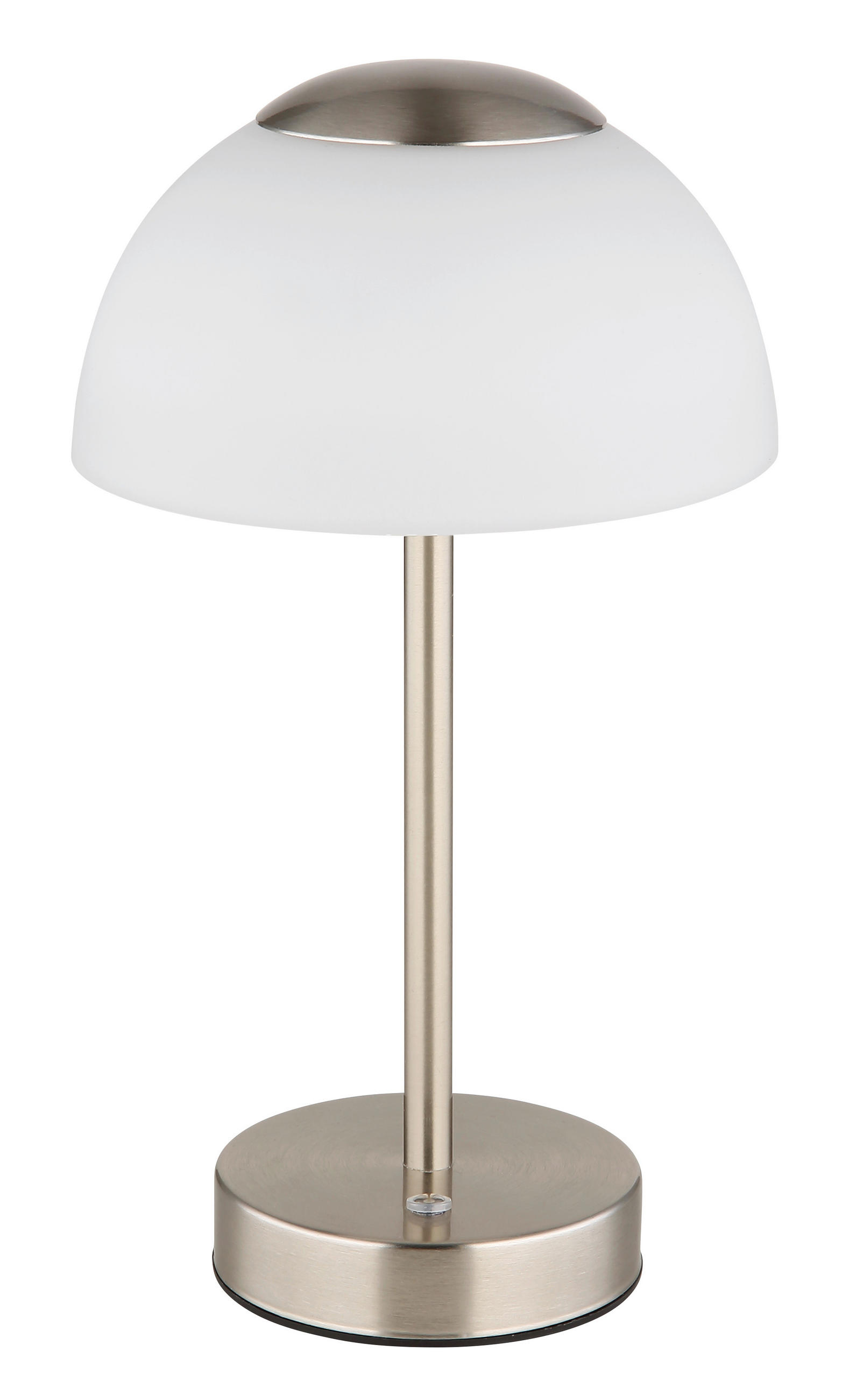 STOLNÍ LAMPA NA BATERIE, dotykový stmívač, 15/31 cm  - bílá/barvy niklu, Konvenční, kov/plast (15/31cm)
