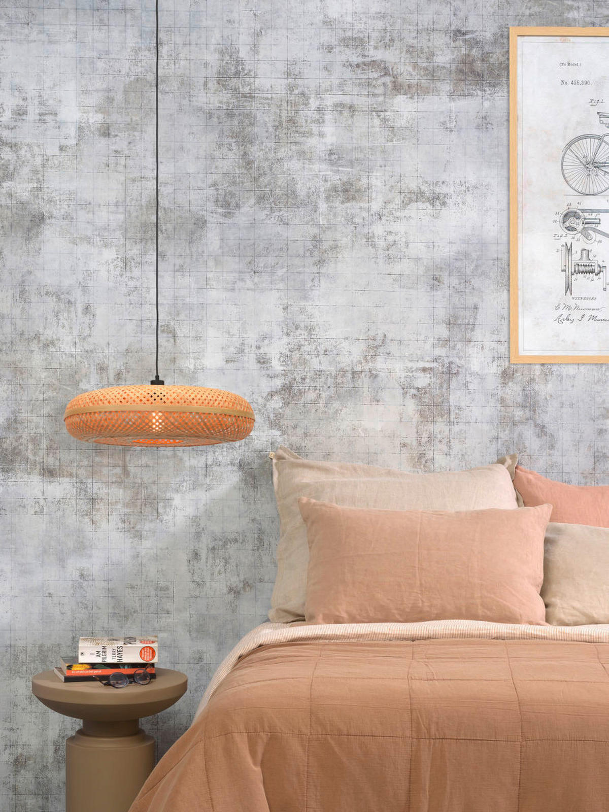 HÄNGELEUCHTE 60/60/17 cm  - Naturfarben, Trend, Holz (60/60/17cm) - Good & Mojo