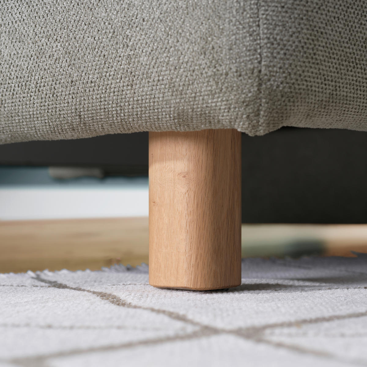 ECKSOFA in Chenille Olivgrün  237/170 cm  - Eichefarben/Olivgrün, KONVENTIONELL, Holz/Textil (237/170cm) - Sedda