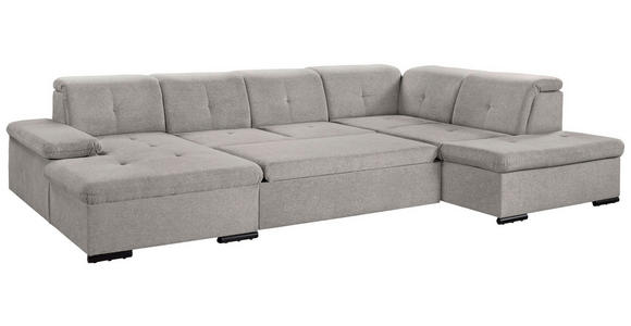 WOHNLANDSCHAFT Taupe Chenille  - Taupe/Grau, KONVENTIONELL, Kunststoff/Textil (240/340/188cm) - Carryhome