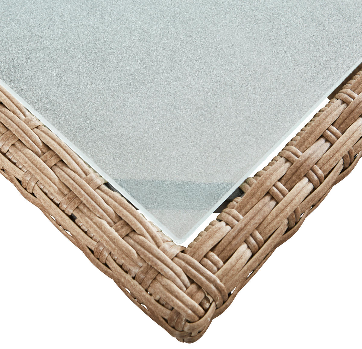 GARTENTISCHGRUPPE beschichtet Stahl  - Beige/Braun, MODERN, Glas/Kunststoff (183/74/120cm) - Ambia Garden