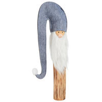 WICHTEL  - Grau, LIFESTYLE, Holz/Textil (24/60/11cm) - X-Mas