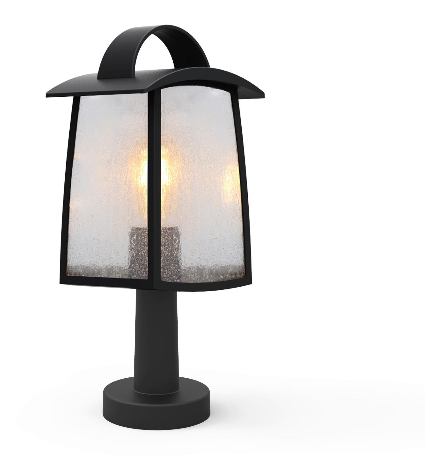 AUßENWANDLEUCHTE KELSEY   - Klar/Schwarz, Design, Glas/Metall (40/17/15cm)