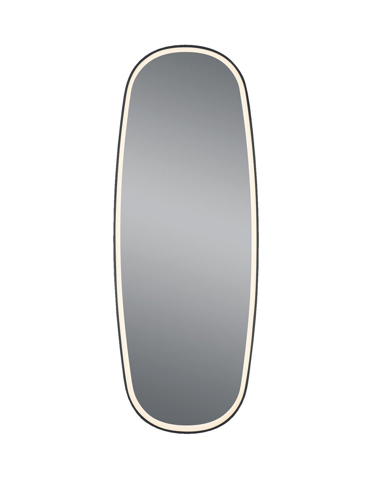 BADEZIMMERSPIEGEL 60/160/4 cm  - Silberfarben/Schwarz, MODERN, Glas/Metall (60/160/4cm)