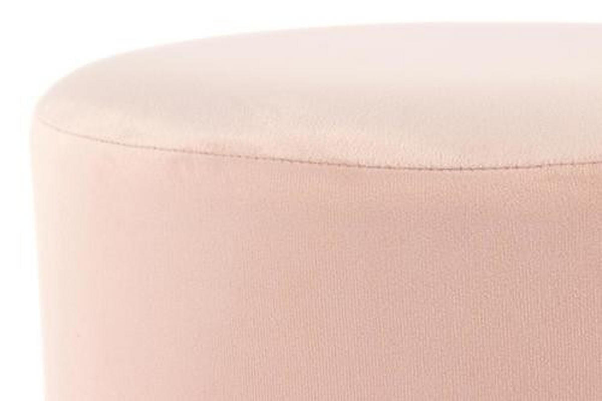 HOCKER in Holz, Metall, Textil, Holzwerkstoff Goldfarben, Hellrosa, Dunkelrosa  - Hellrosa/Dunkelrosa, Basics, Holz/Holzwerkstoff (35/46/35cm) - Kayoom