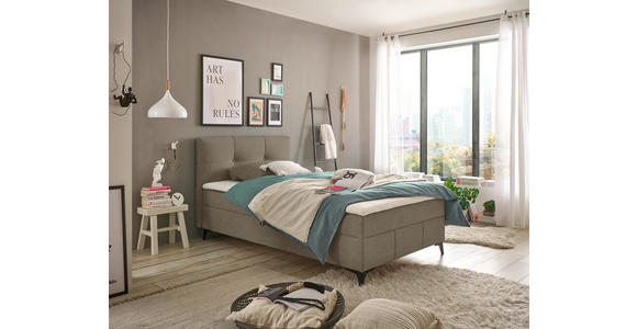 BOXBETT 120/200 cm  in Braun  - Braun, Basics, Holzwerkstoff/Textil (120/200cm) - Xora