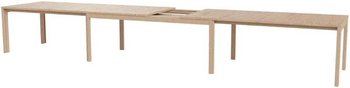 MATBORD 200-356/100/73 cm massivt trä, delar i massivt trä  trä utdragbar, finns i olika träslag rektangulär ek Bianco  - ek Bianco, Klassisk, trä (200-356/100/73cm) - Skovby