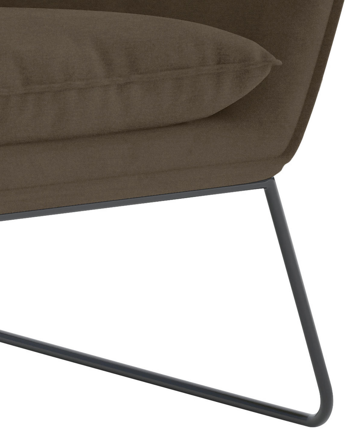 SESSEL in Flachgewebe Braun  - Schwarz/Braun, Design, Textil/Metall (78/85/85cm) - Livetastic