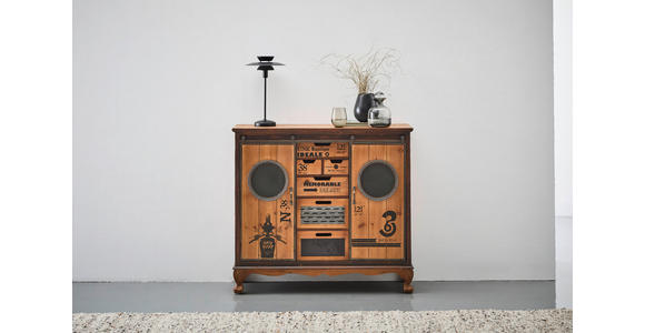 KOMMODE , 110/100,5/35 cm, 6 Schublade(n)  - Goldfarben/Multicolor, LIFESTYLE, Holz/Holzwerkstoff (110/100,5/35cm) - Landscape