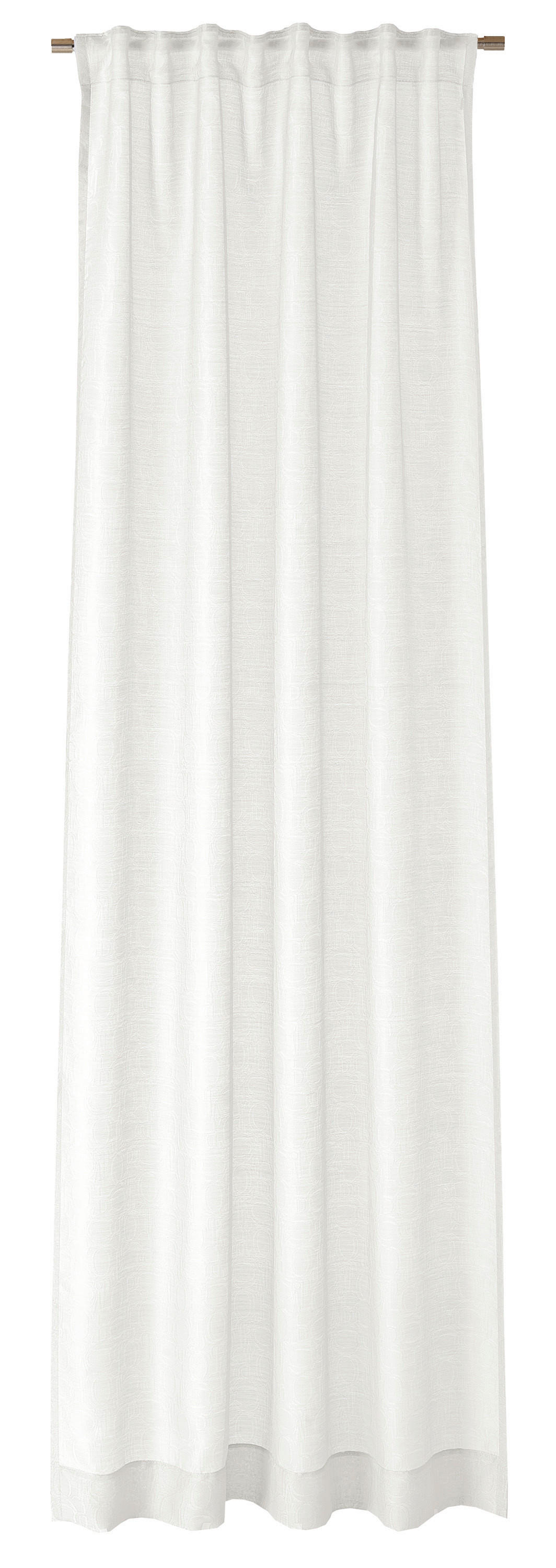 FERTIGVORHANG Ornament Allover transparent 130/250 cm   - Weiß, Basics, Textil (130/250cm) - Joop!