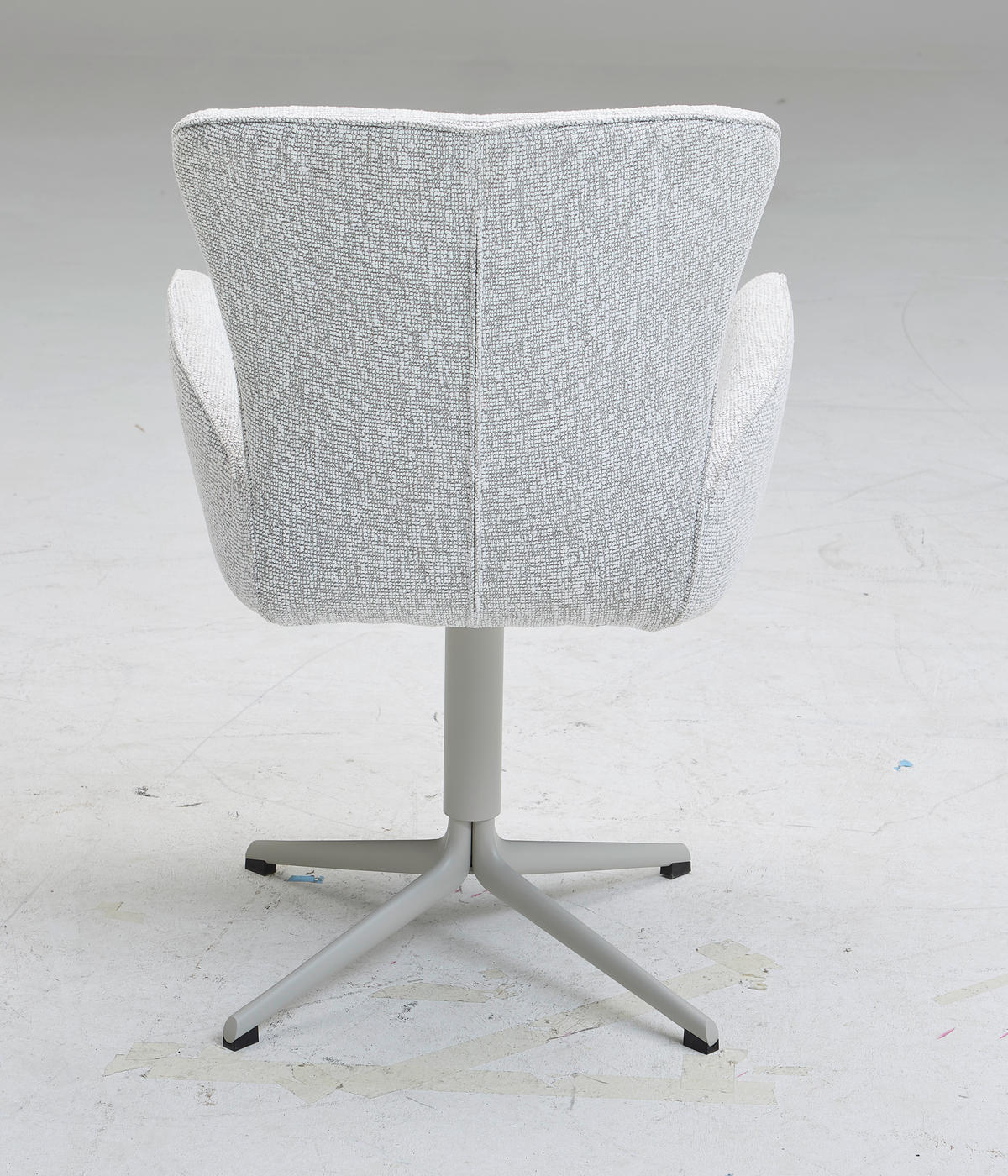 ARMLEHNSTUHL  in Eisen Jacquard, Flachgewebe  - Hellgrau/Grau, Design, Textil/Metall (63/92/63cm) - Valdera