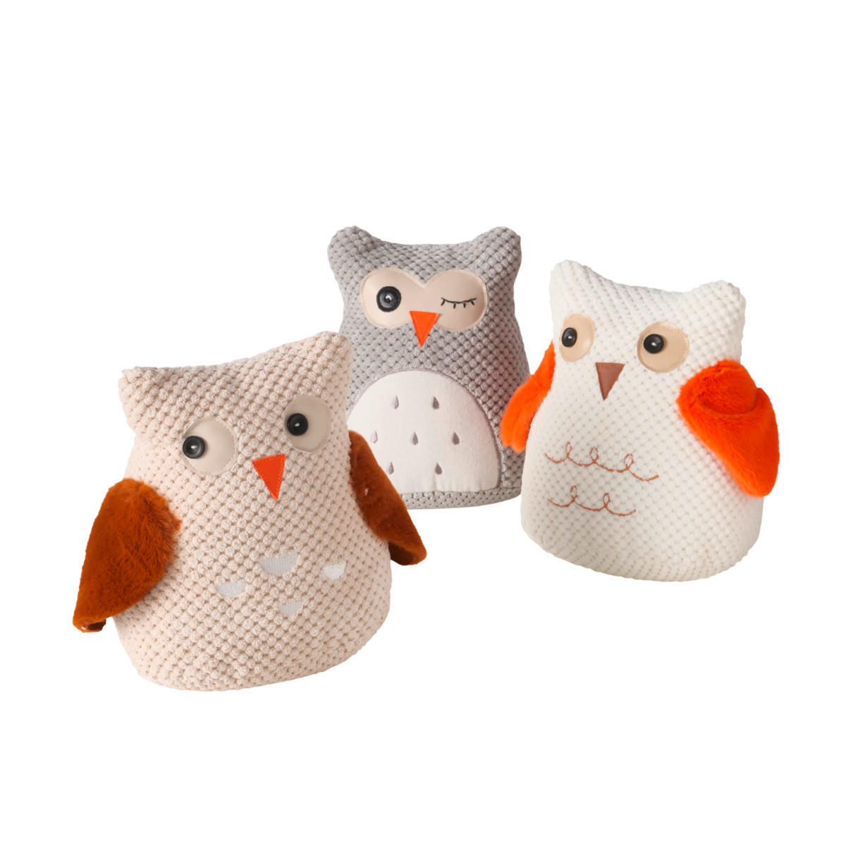 AJTÓÜTKÖZŐ - világosszürke/bézs, Basics, textil (19,1/15,4/21,4cm) - Boltze Home