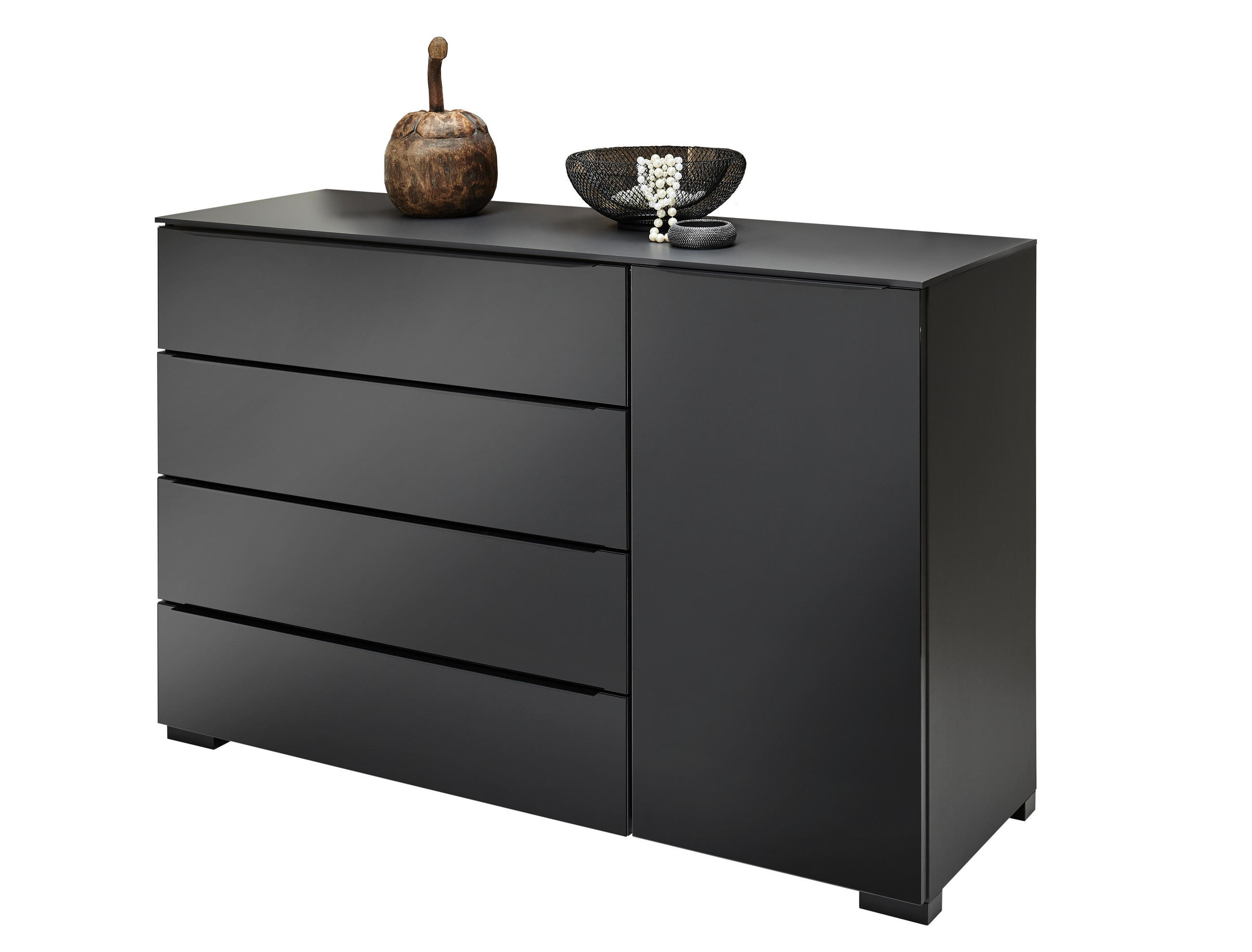 SIDEBOARD  in 120/77/40 cm  - Eiche dunkel/Anthrazit, Design, Glas/Holz (120/77/40cm) - Dieter Knoll