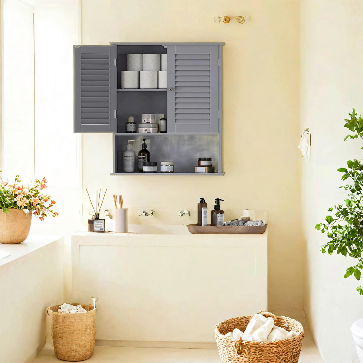 HÄNGESCHRANK 60/70/20 cm  - Grau, MODERN, Holzwerkstoff (60/70/20cm) - MID.YOU