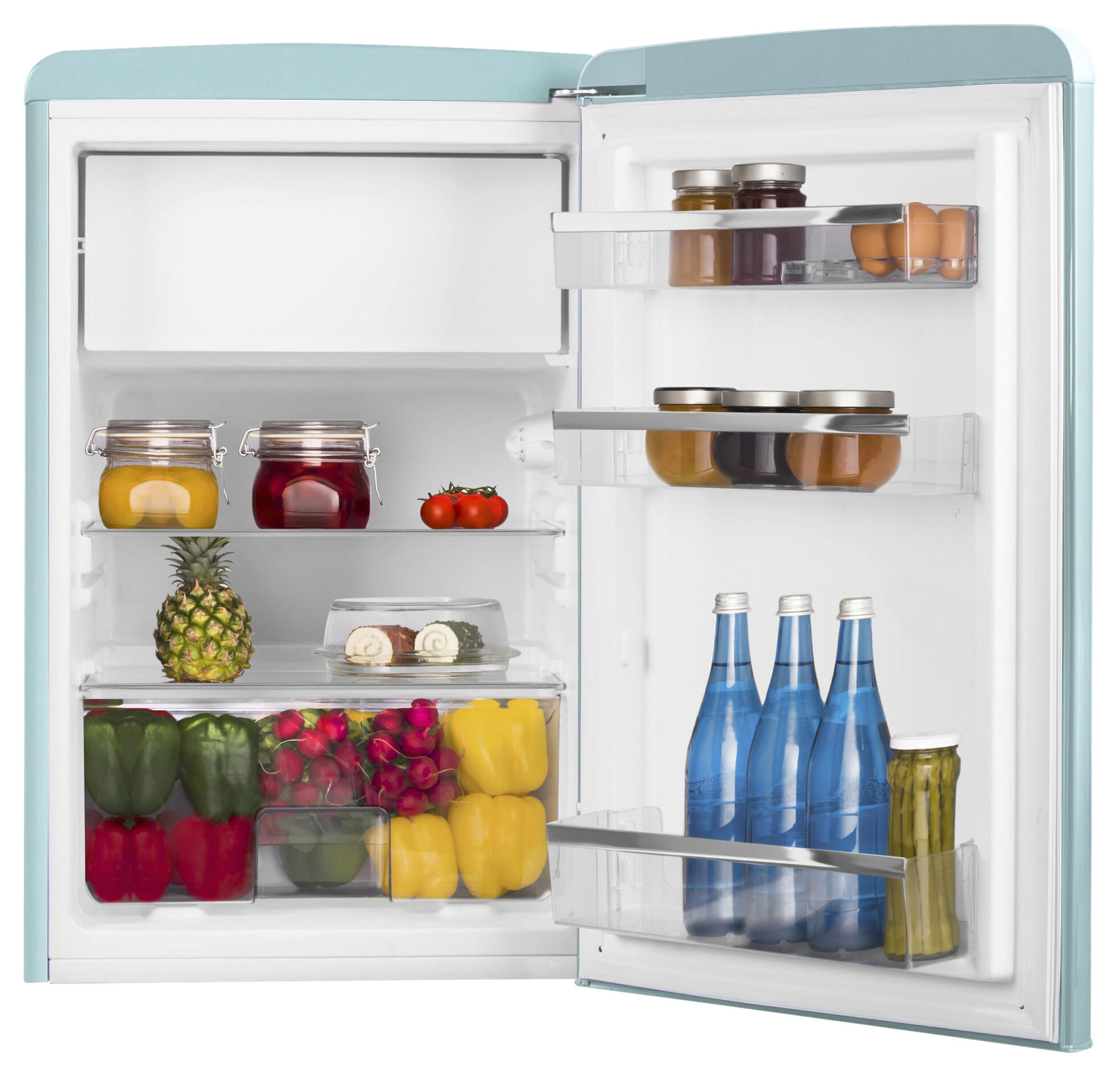 KÜHLSCHRANK 55/86/61,5 cm KS 15612 T  - Türkis, Basics, Glas/Metall (55/86/61,5cm) - Amica