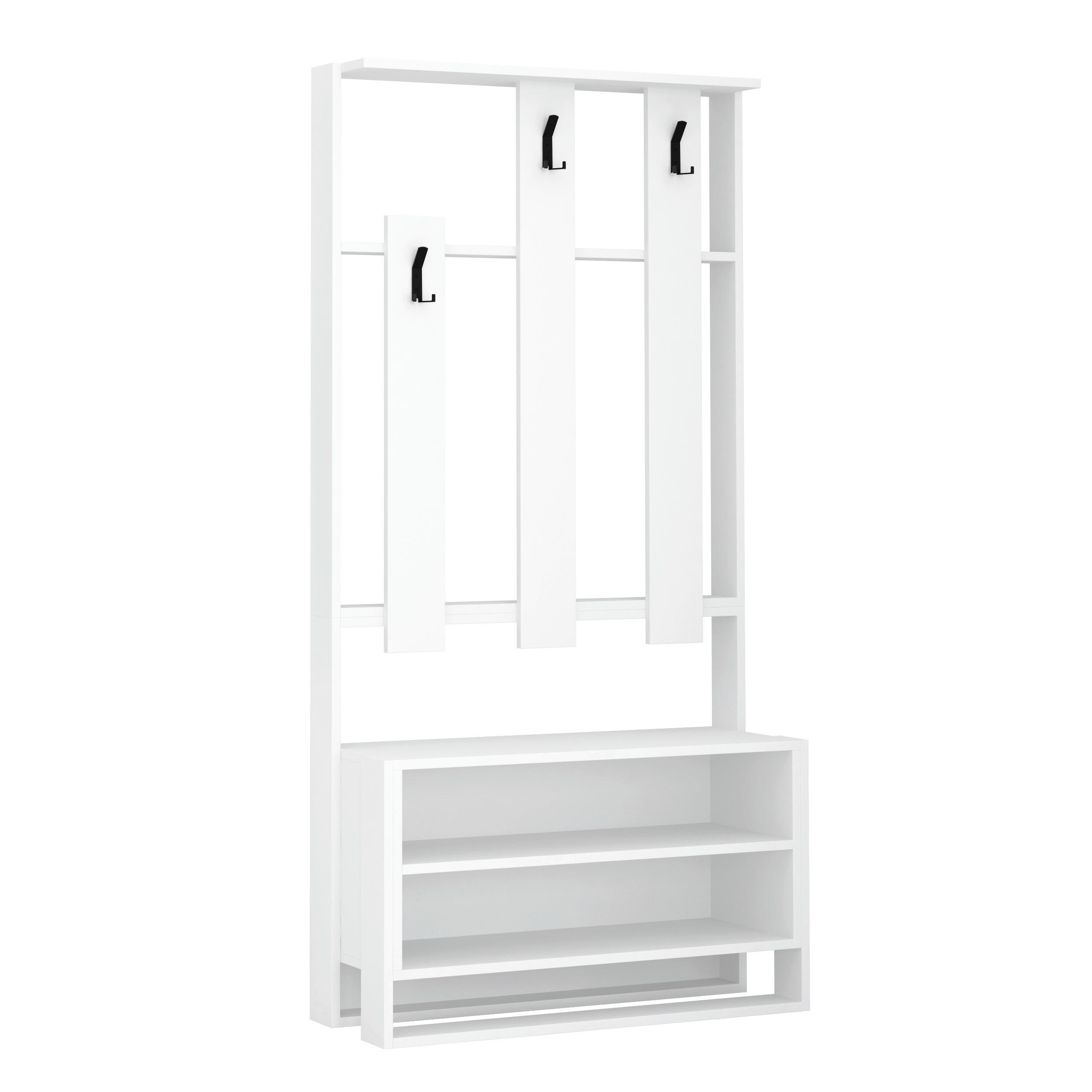 GARDEROBENSCHRANK  in 90/180/36 cm  - Weiss, Design, Holzwerkstoff (90/180/36cm) - Livetastic