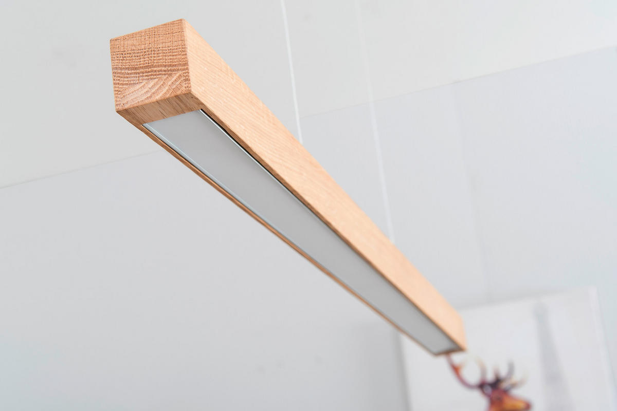 ZÁVESNÉ LED SVIETIDLO, 100/6/110 cm  - farba duba, Natur, drevo (100/6/110cm) - Dieter Knoll